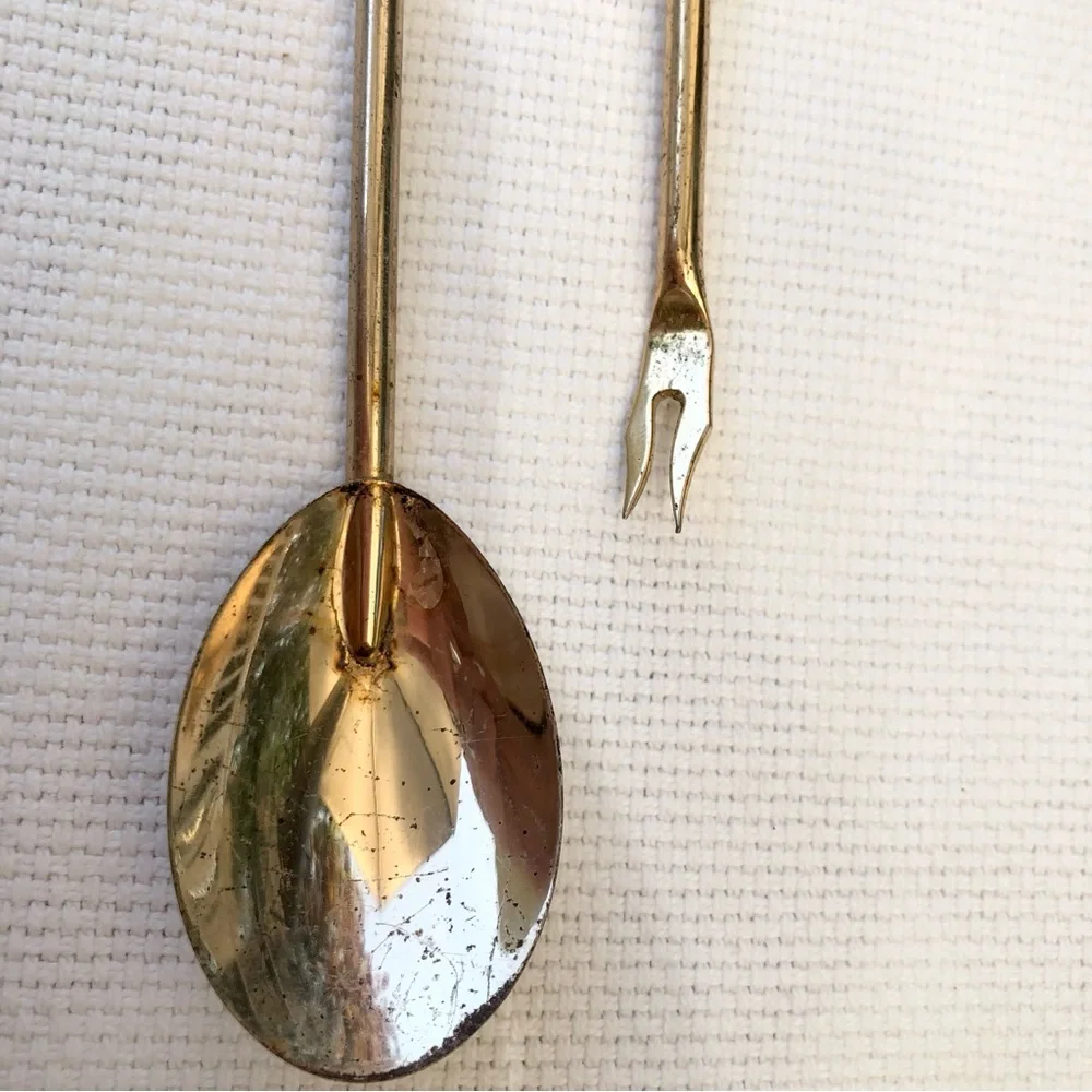 Vintage spoon and fork condiment cocktail with King tops bar set